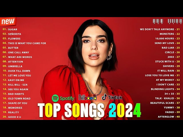 Dua Lipa, Selena Gomez, Miley Cyrus, Ed Sheeran, The Weeknd, Rihanna - Billboard Hot 100 This Week class=