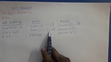 Compiler Design: Not LL(1) Grammar