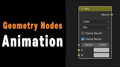 Animation switching using the mix node (Geometry Nodes, Blender)