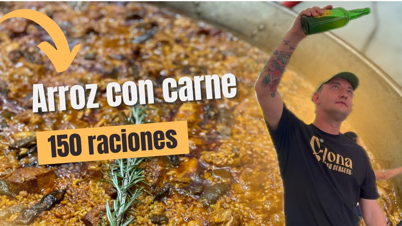 Como he preparado arroz con carne para UN PUEBLO ENTERO EN “Collanzo” Asturias 🥘