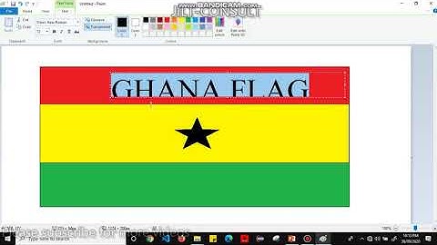 How to draw Ghana flag in paint application