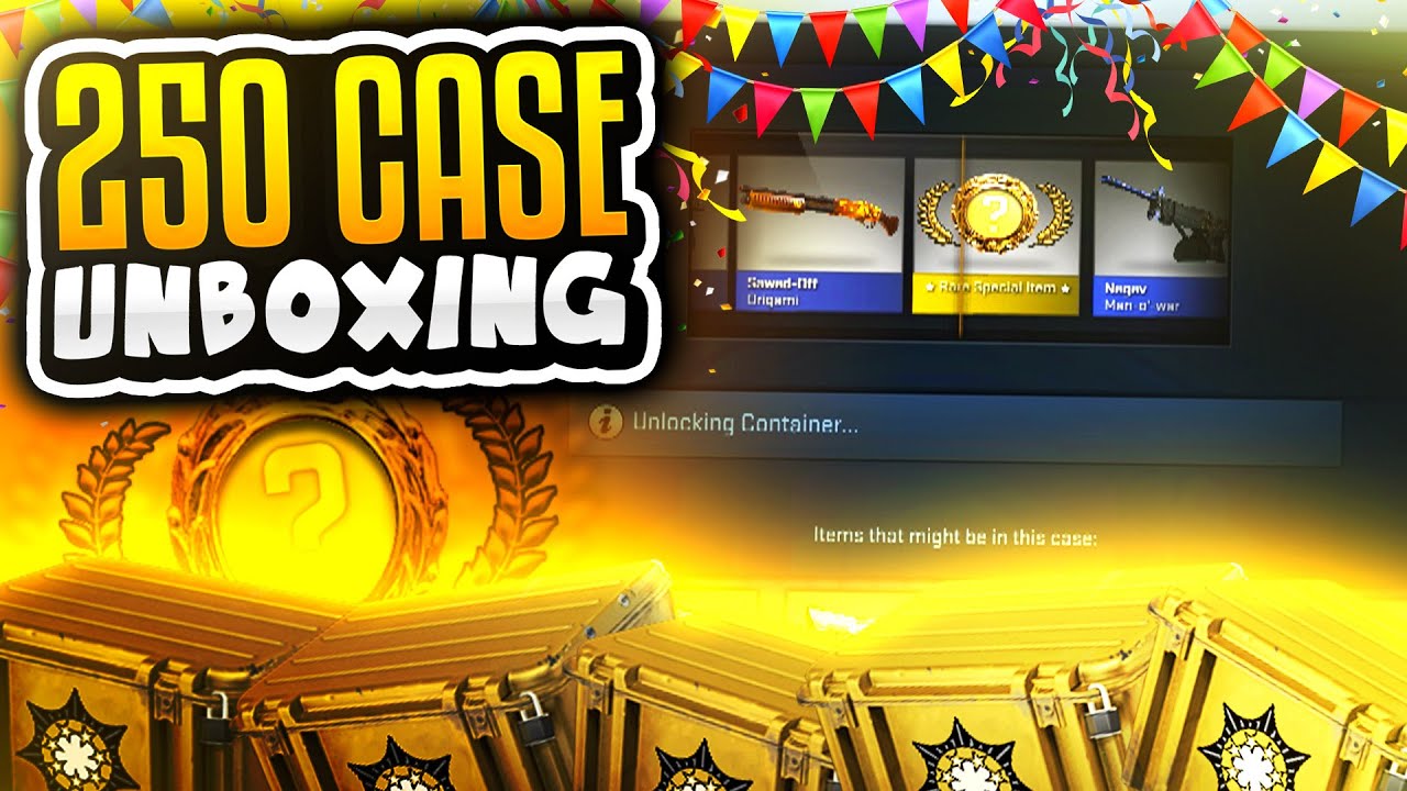 HUGE 250 CASE UNBOXING! (CS GO Case Opening) - YouTube