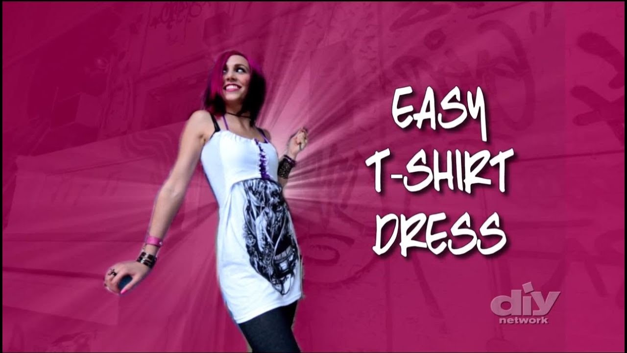 how to make a shirt dress without sewing How to Make a Dress Out of a T-Shirt Without Sewing or Using Glue