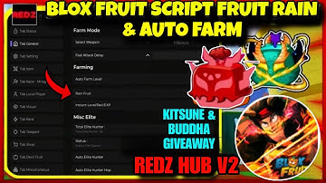 No Key Script Blox Fruit Mobile REDZ HUB V2 🔥 FRUIT RAIN, AUTO FARM, RAID, RACE V4, AUTO FISHING