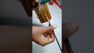 DIY Wood Pen Holder With Waste Material🥰#trending #diy #craft #easy #viral #short video #penholder