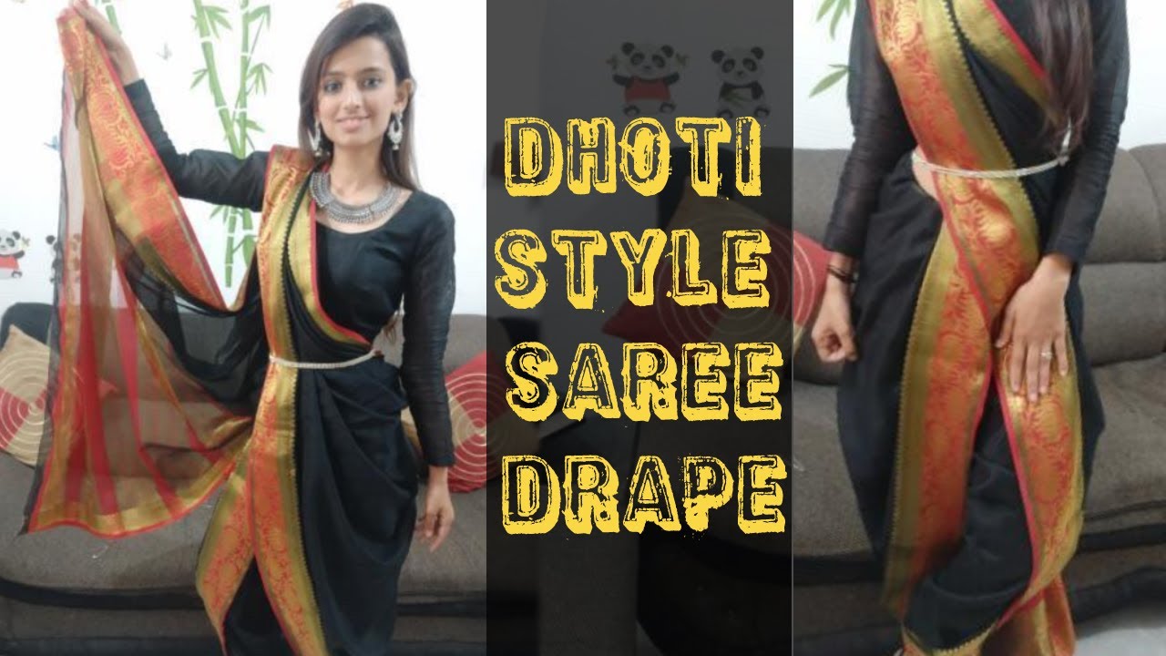 How to Wear Any Saree like a Dhoti Style Saree in 2 Minutes with Jeans
