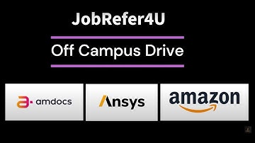 off campus drive for 2022 batch | amazon recruitment | amdocs hiring 2022 | Ansys hiring #jobrefer4u