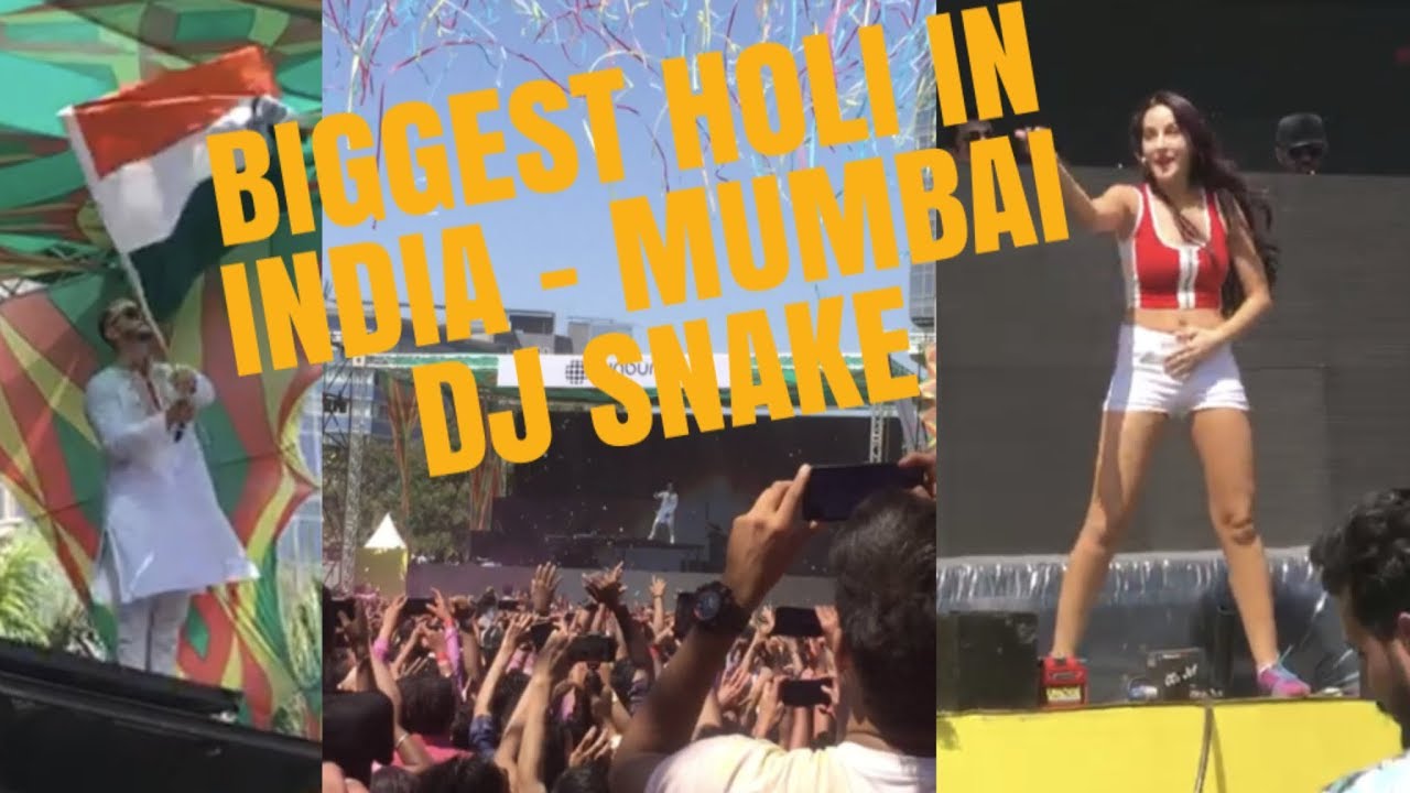 DJ SNAKE LIVE @ MUMBAI || NORA FATEHI || INDIA’s BIGGEST HOLI || ANAVLOGS