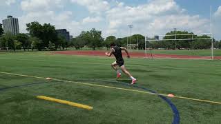 SPLIT STANCE FWD BROAD JUMP TO SPRINT