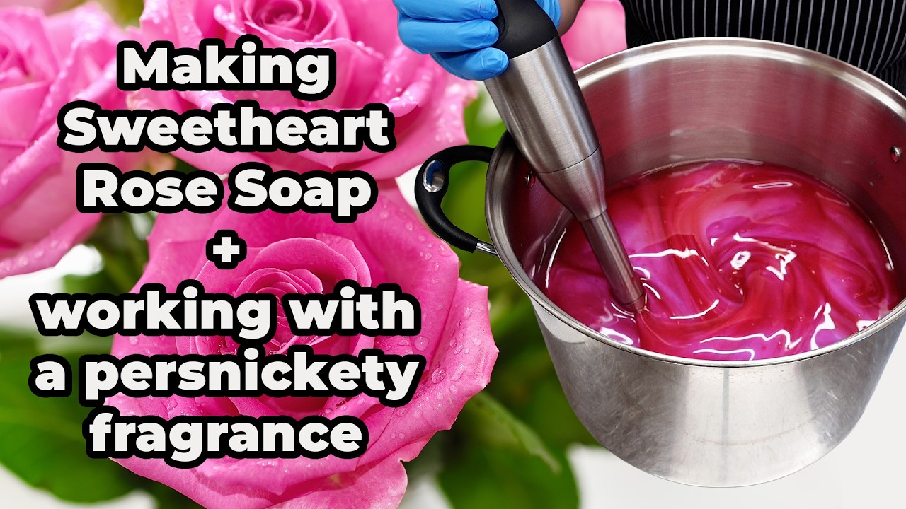 Изготовление мыла «Роза-сердечко» и работа с капризным ароматом | MO River Soap