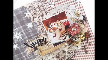 Step-by-step video tutorial. Layout "Time for happiness" for 49 and Market