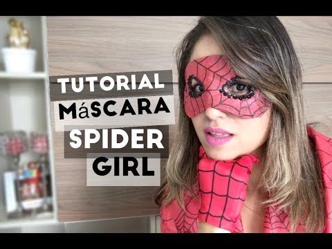 TUTORIAL MÁSCARA MULHER ARANHA