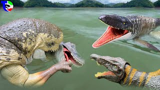 Drex Vs Trex Spinosaurus Mosasaurus Rexy Dinosaur Movie Jurassic World