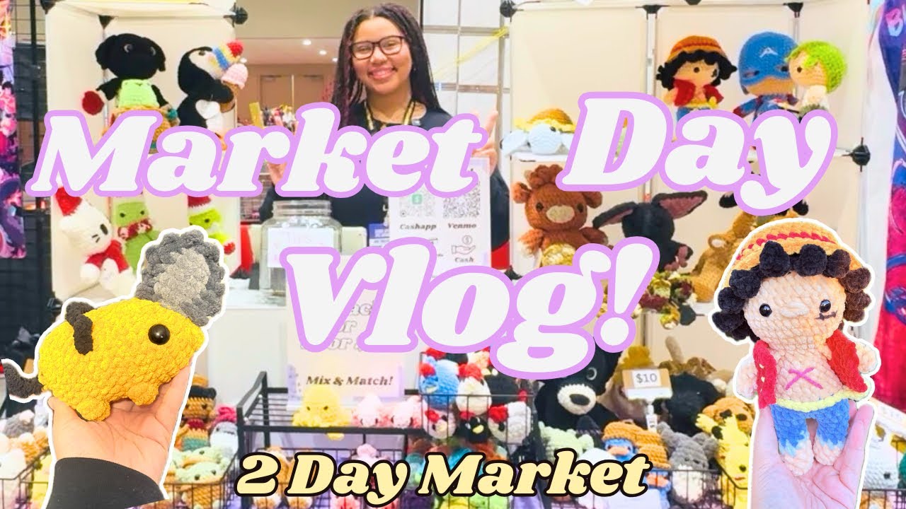 Продажа вязаных изделий в Аллее художников!! | Видеоблог о рынке вязания крючком, эпизод 11