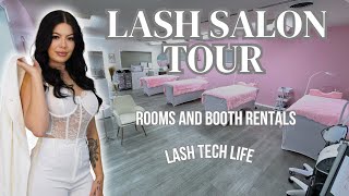 LASH salon tour.. Day in the life of a lash tech