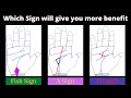 Rare Fish Sign, Mystic X, Money Triangle sign | Lucky sign in Hand