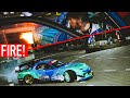 Rx7 catches fire at red bull drift pursuit  big announcement