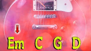 Reggaeton Backing Track in Em | 4 chords Em C G D | guitar play along