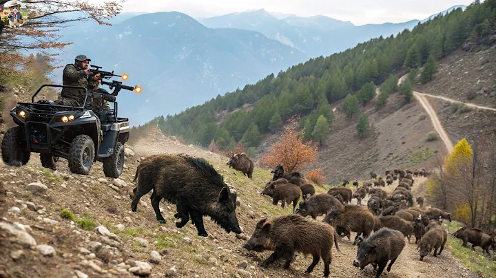 Largest Wild Boar Hunt Ever - Farmers Take Action Together to Surround a Herd of Wild Boars Hiding