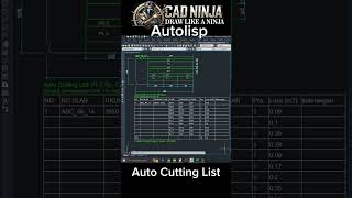 autolisp Untuk Cutting List #autocadpemula #autocad #autolisp