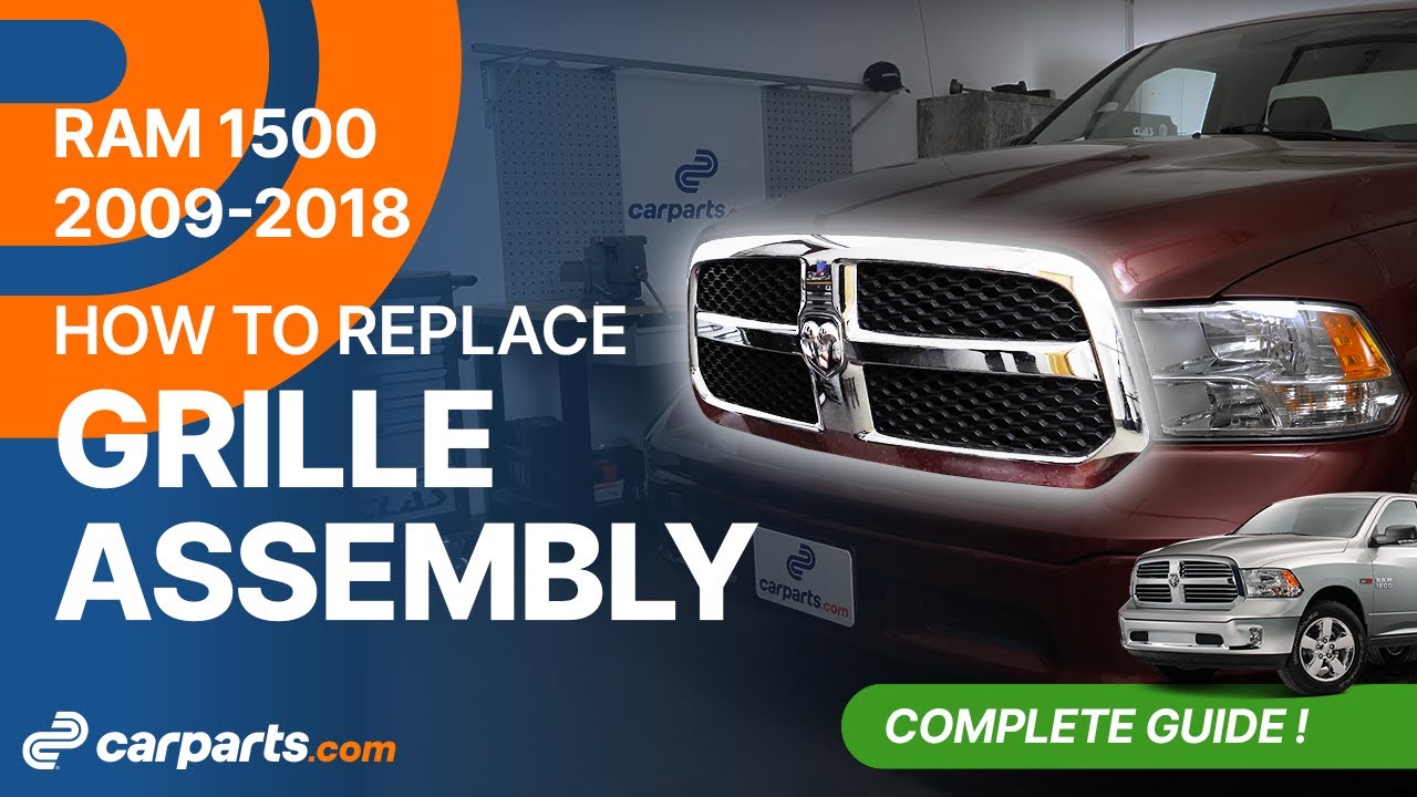 How to replace the Front Grille 2009-2018 Dodge RAM 1500 🚗 - YouTube