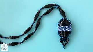 Diy Bead Wrapped Bead Necklace. How to Make Beaded Jewelry. Beading Tutorial