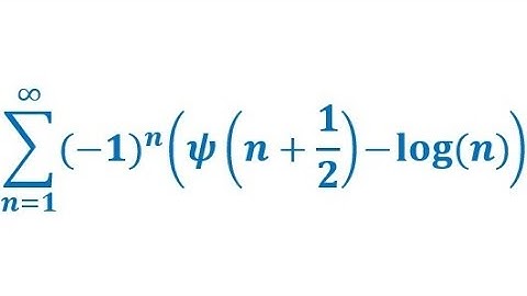 Sum over positive n of (–1)ⁿ (𝜓(n+1/2) – log(n))