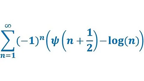Sum over positive n of (–1)ⁿ (𝜓(n+1/2) – log(n))