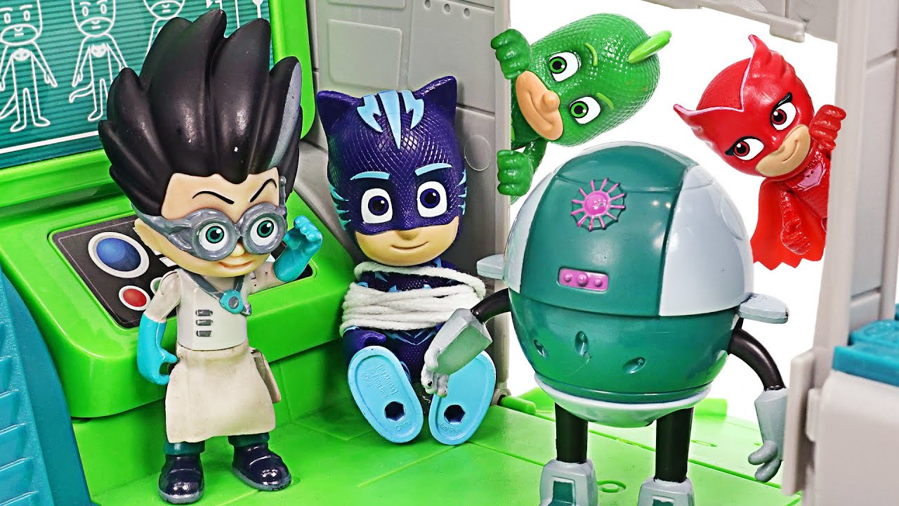 PJ Masks! Untie the rope, escape, and defeat the villains and