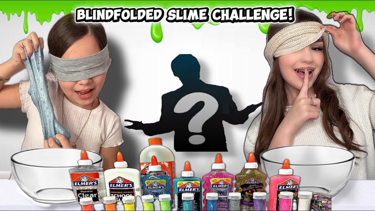 BLINFOLDED😱SLIME CHALLENGE😰😱‼️‼️‼️#fyp #slimechallenge 