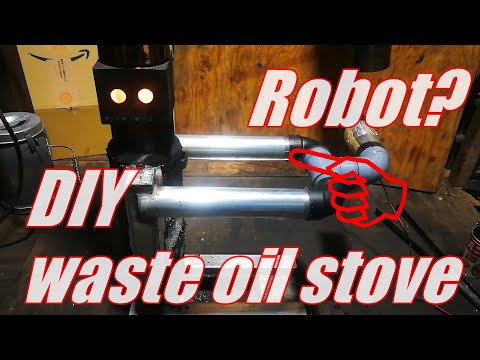 廃油ストーブ　小型　waste oil stove DIY 廃油ストーブ Waste oil Burner waste oil stove - YouTube