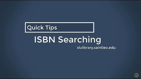 Searching by ISBN
