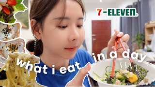 WHAT I EAT IN A DAY!🧀Ver. 7-ELEVEN | Make a unique food!🍜| Yummy, Easy, and Healthy🥗✨