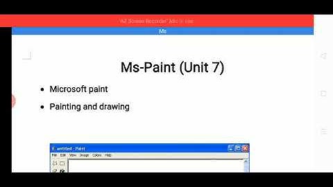 Computer (Unit# 7  MS.Paint ) Grade 1