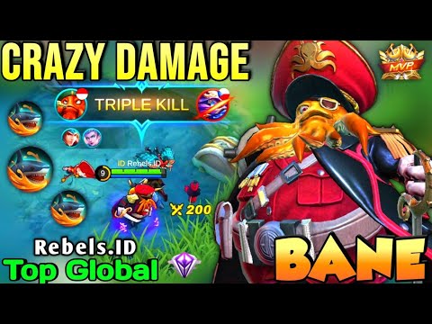 CRAZY DAMAGE BANE FORGOTTEN FIGHTER | TOP GLOBAL BANE Rebels.ID - MOBILE LEGENDS