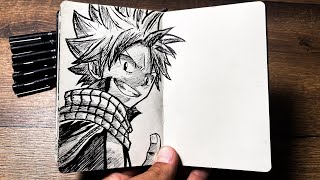 [ASMR] Drawing NATSU DRAGNEEL 🔥🥵 (Real Time) - Fairy Tail