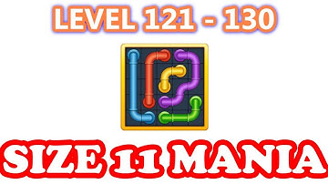 Line Puzzle: Pipe Art - Size 11 Mania Pack Level 121 - 130 - Walkthrough