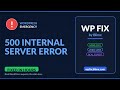 #Shorts 500 Internal Server Error - Fix WordPress Fast | WP Fix by Blimx