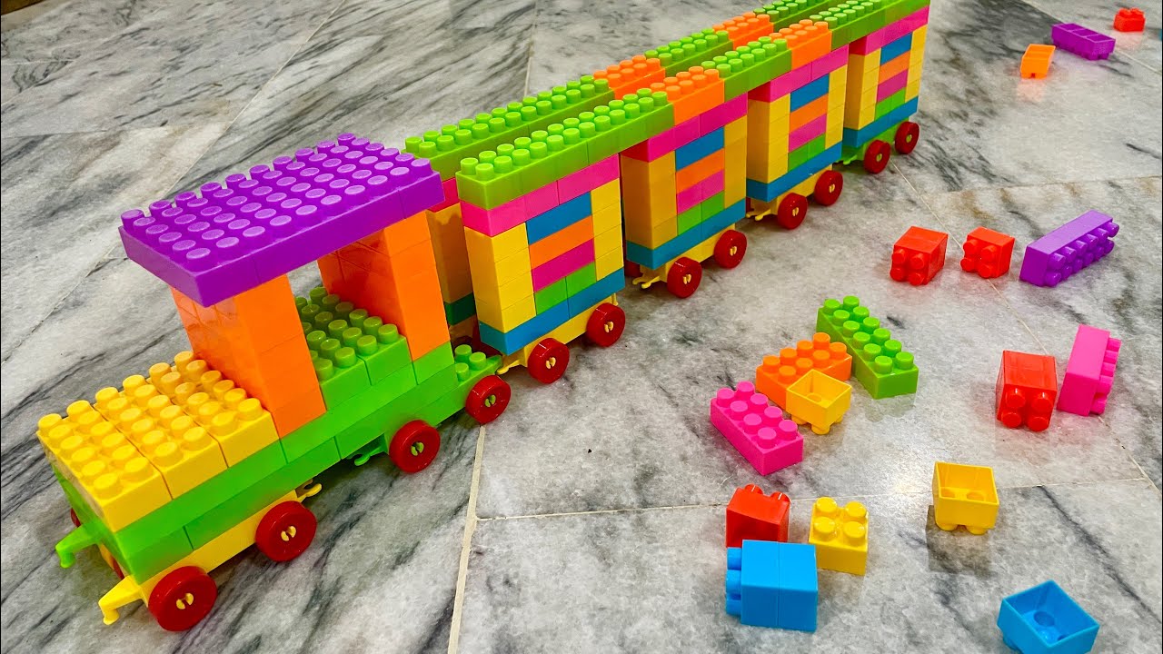 Train by building blocks 🤩 | DIY Lego train - YouTube