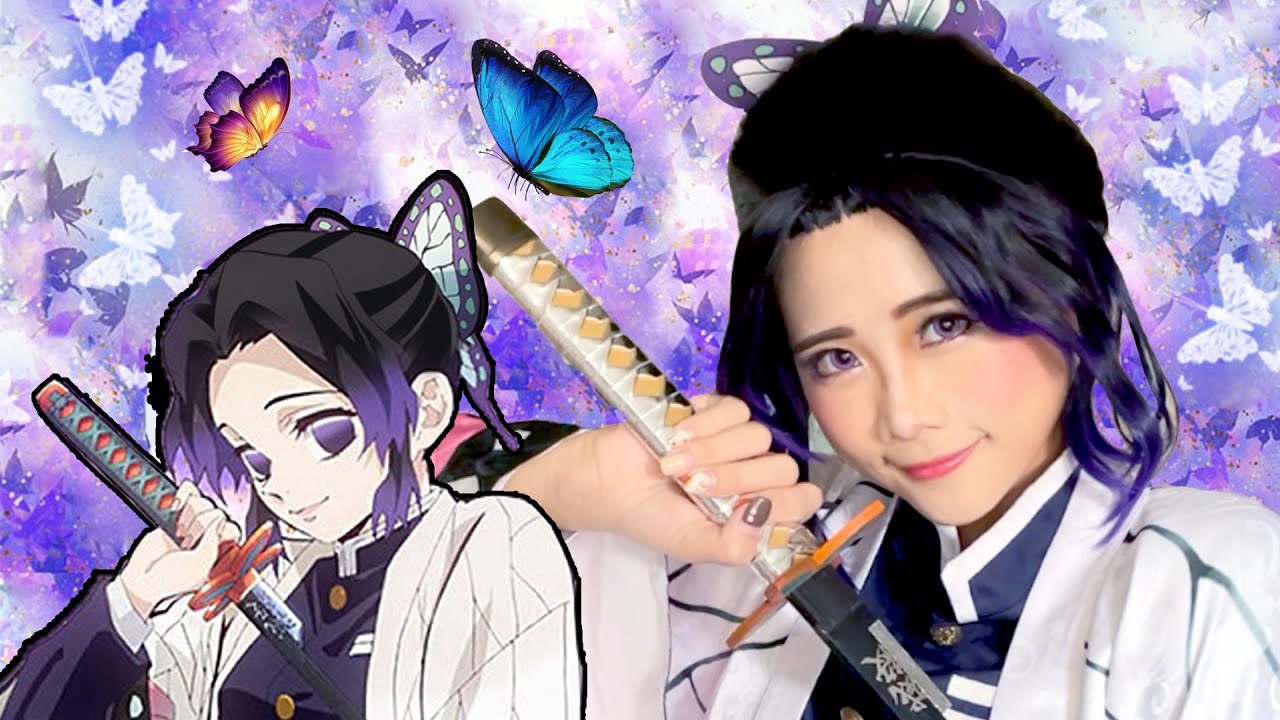 Kocho Shinobu Cosplay Makeup Tutorial 胡蝶しのぶ コスプレメイク 鬼滅之刃 蝴蝶忍化妝教學｜白雨旋 小雨