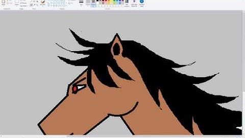 How to draw a very basic horse on MS Paint