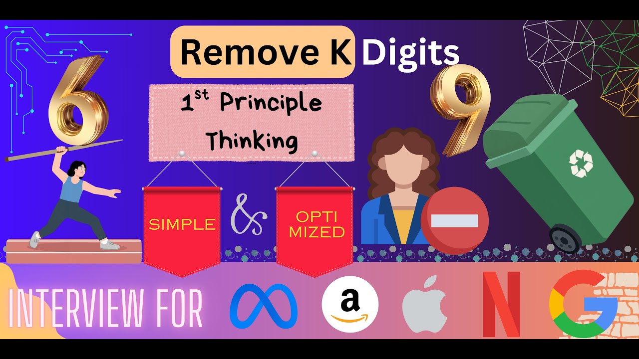 Remove K Digits. POTD GfG Explained and Solved