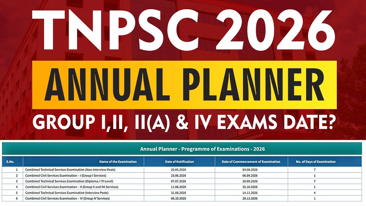 🔴TNPSC ANNUAL PLANNER 2026 | GR I, II & IV EXAM DATES? | TAF IAS ACADEMY
