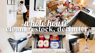 NEW CLEAN WITH ME, ORGANIZE, RESTOCK + RESET | CLEANING MOTIVATION