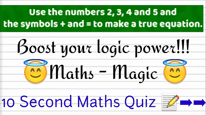 Maths Puzzles|| Maths Logical Questions||Maths-Magic|| Boost your logic power!