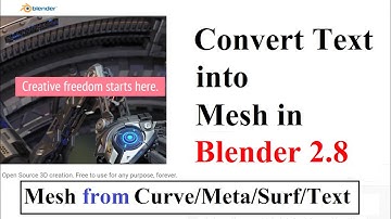 How to convert Text into Mesh in Blender 2.8 | Mesh from Curve/Meta/Surf/Text in Blender 2.8