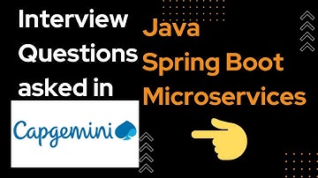 Real Capgemini java spring boot Interview Questions