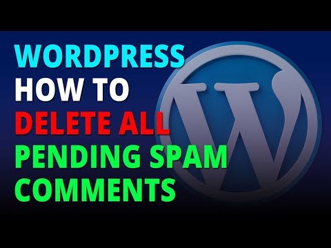 Wordpress how to delete all pending spam comments