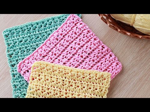 كروشيه غرزة النجمه How to crochet the star stitch - YouTube