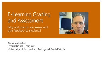 Grading and Assessments in E-Learning